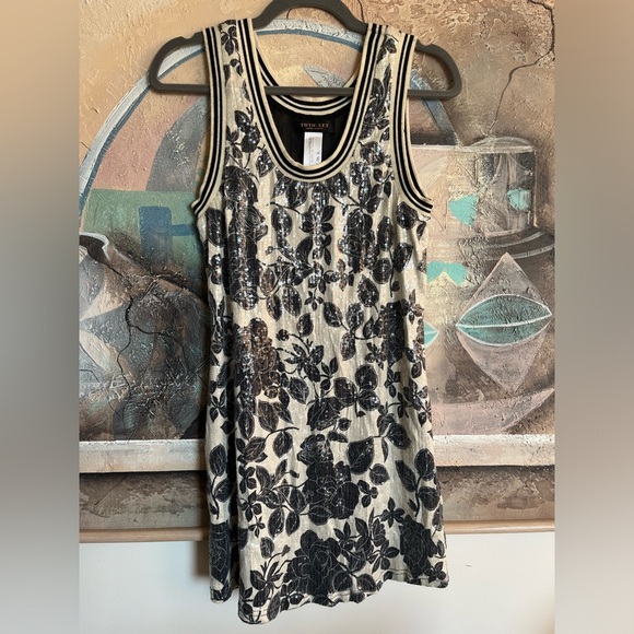 TWIN-SET Simona barbieri Sequins Tank Dress - Picture 1 of 10